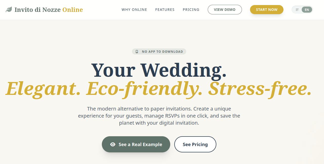 Invito di nozze online